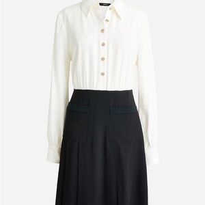 NWT J. Crew Crepe Work Mini Shirt Dress